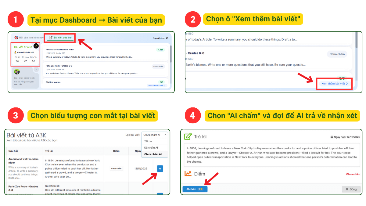 hướng dẫn chấm a3k với AI